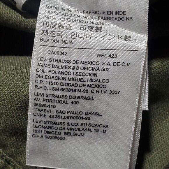 LEVIS ENGINEER JACKET SIZE SMALL MEN'S CHEETAH LEOPARD OLIVE GREEN BLACK - Picture 4 of 14